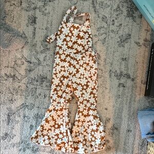 Floral Brown and White Kids Bodysuit